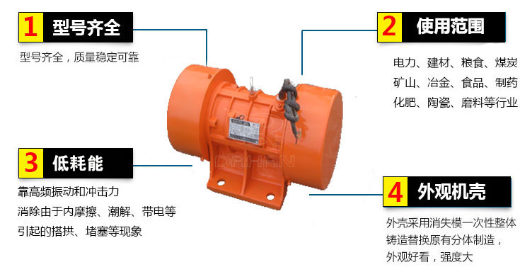 YZU振動(dòng)電機(jī)特點(diǎn)